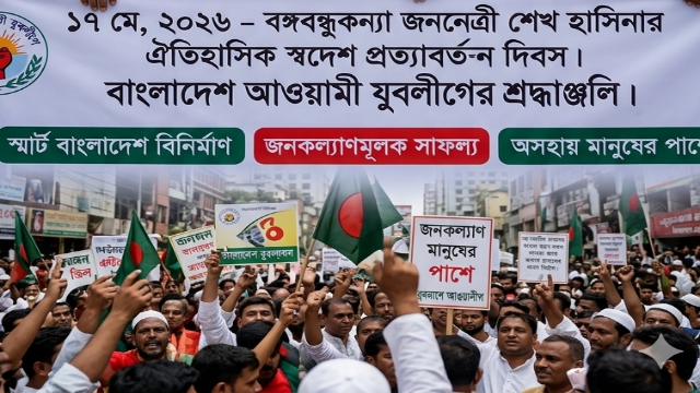 পরশ-নিখিলের নেতৃত্বে মানবিক ও আধুনিক যুবলীগের নতুন চমক; শেখ হাসিনার স্বদেশ প্রত্যাবর্তন দিবসে দেশজুড়ে উৎসব!